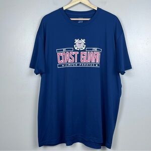 US Coast Guard Men's Performance Pro Graphic Print Tee Shirt Size XL; Military